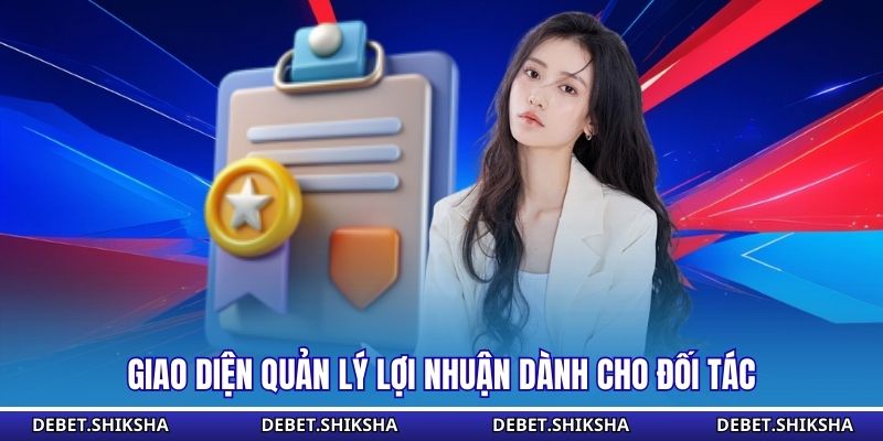 Giao diện quản lý lợi nhuận dành cho đối tác